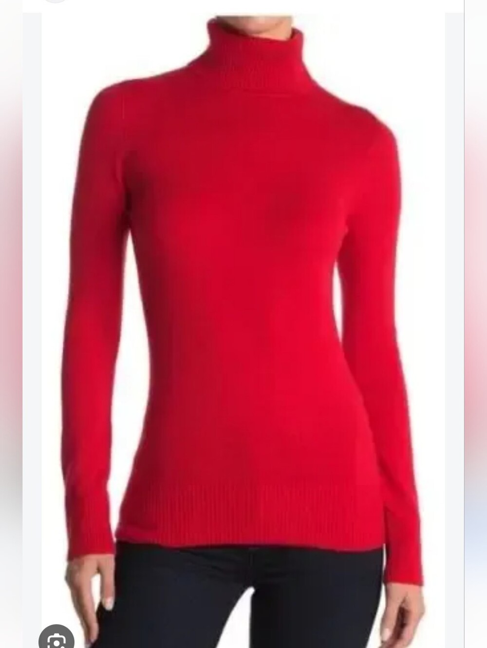 French Connection Pink Slim Turtleneck Sweater